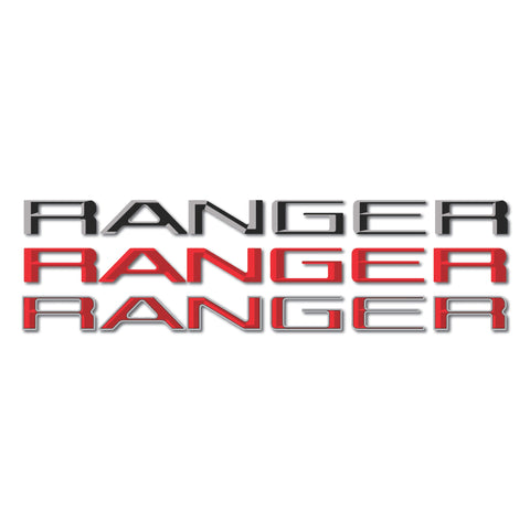 Ford Ranger Vinyl Inlay Tailgate  Letters | Trim Color Designs | '19-'23