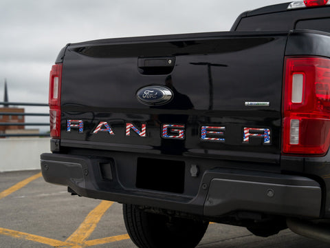 Ford Ranger Vinyl Inlay Tailgate  Letters | Stars & Stripes | '19-'23