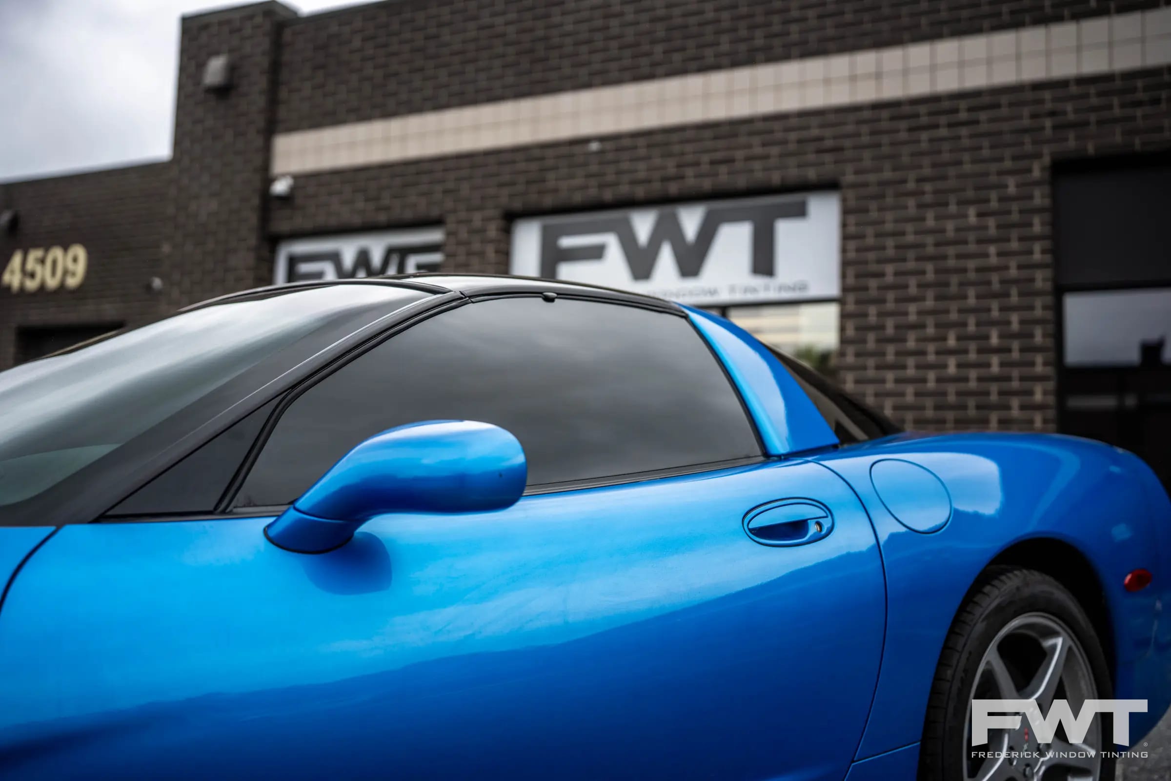 Automotive Window Tinting on a 1999 Chevrolet Corvette Coupe in Frederick, Maryland