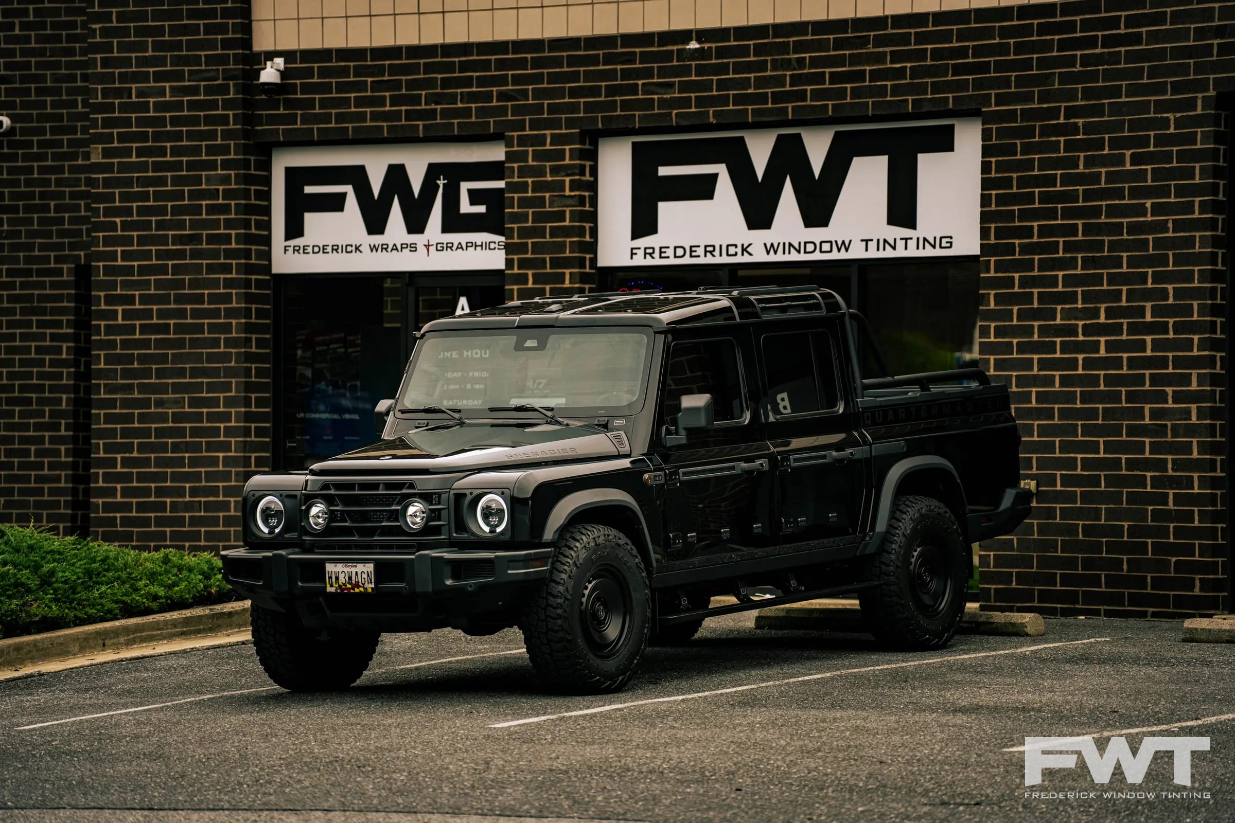 Automotive Window Tinting on a 2024 Ineos Grenadier Quartermaster Crew Cab in Frederick, Maryland