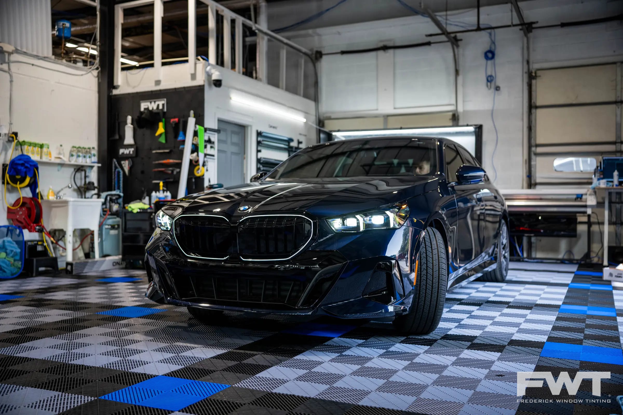 Automotive Window Tinting on a 2024 BMW 5 Series in Frederick, Maryland