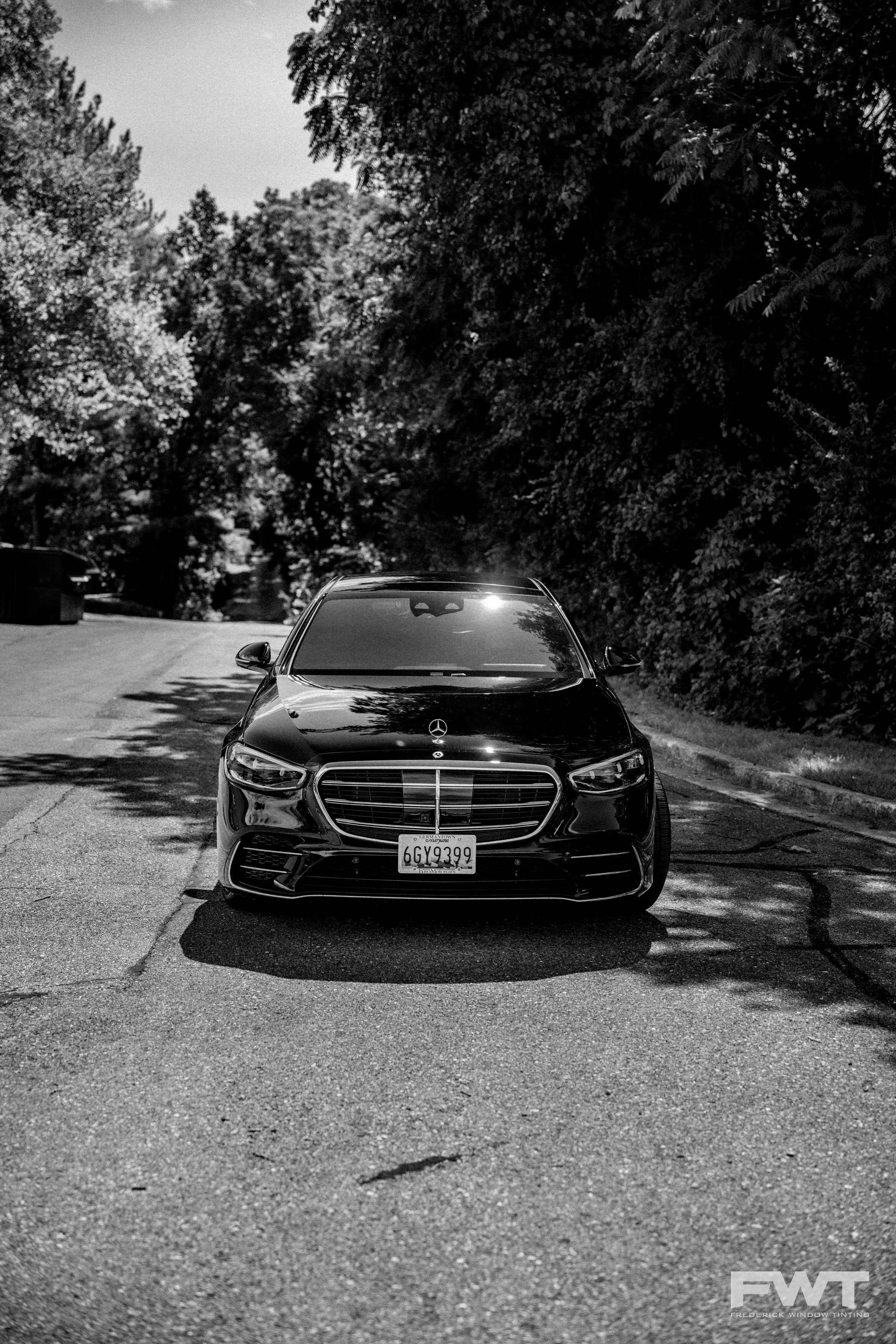Automotive Window Tinting on a 2022 Mercedes S-Class in Frederick, Maryland
