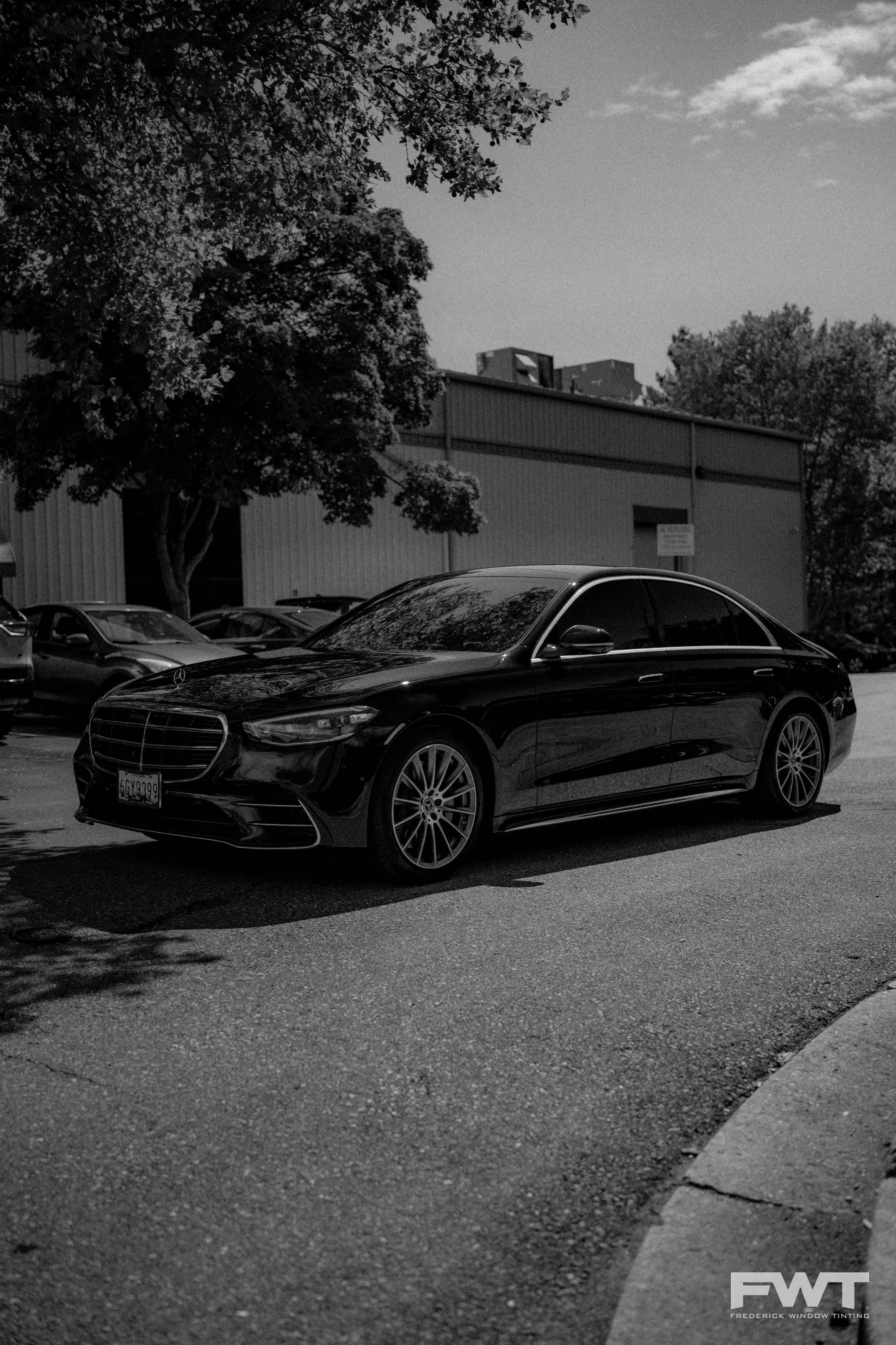 Automotive Window Tinting on a 2022 Mercedes S-Class in Frederick, Maryland