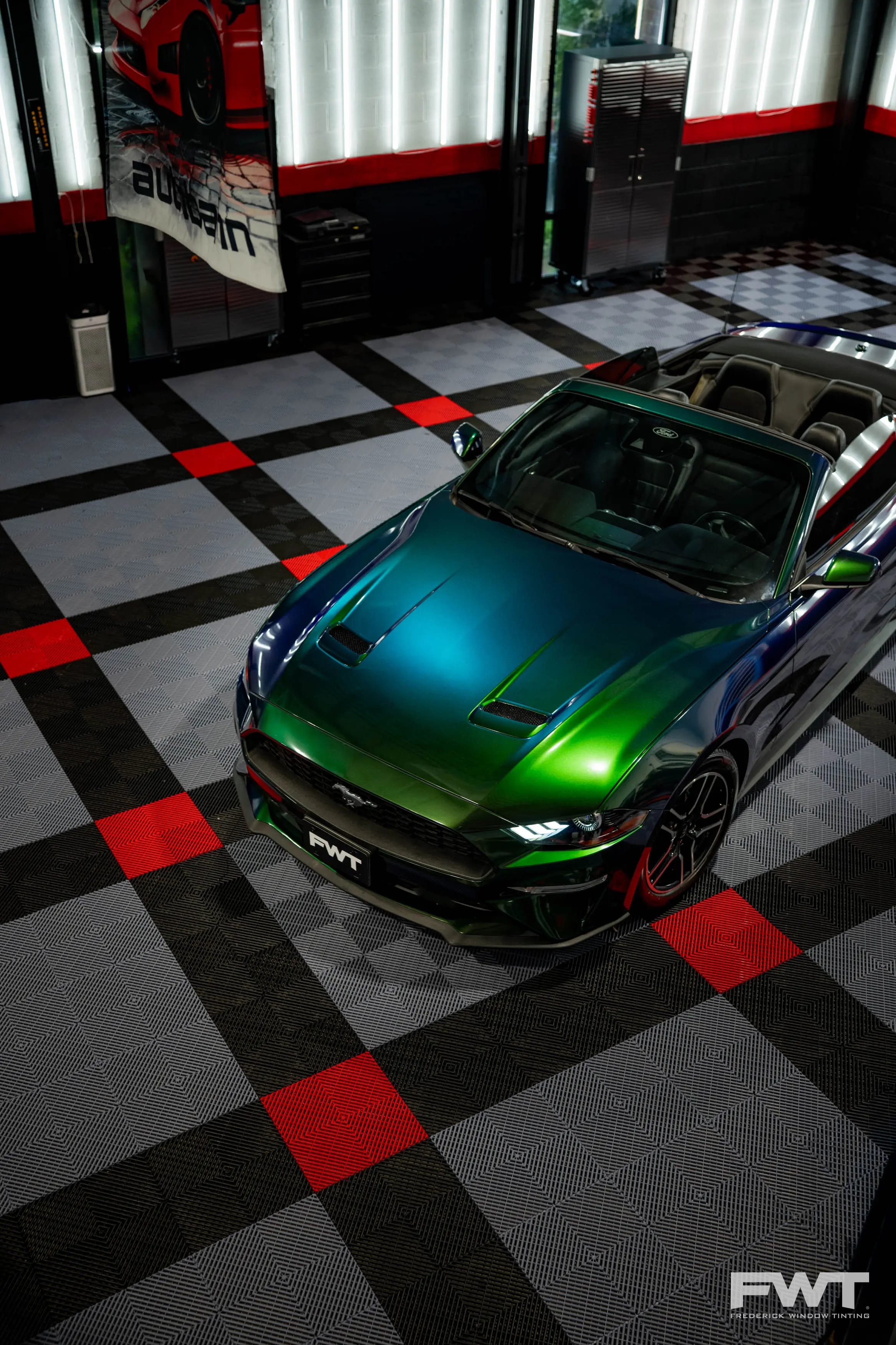Color Change Wraps on a 2019 Ford Mustang Convertible in Frederick, Maryland