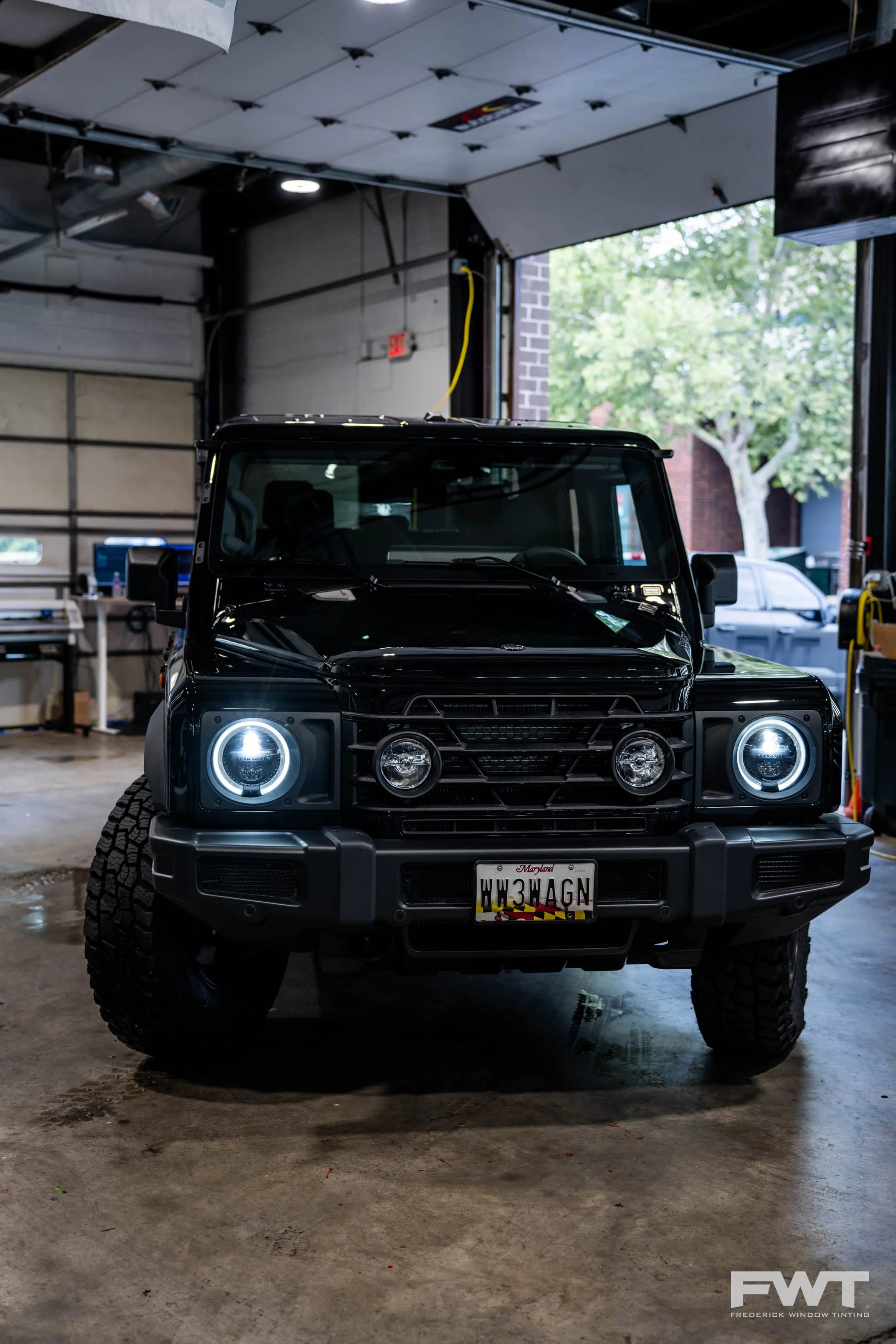 Vehicles in the bay on a 2024 Ineos Grenadier in Frederick, Maryland