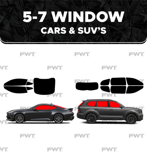 5-7 Window Car or SUV | Window Tinting Gift Certificate