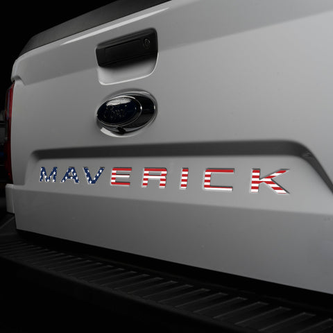 Ford Maverick Vinyl Inlay Tailgate Letters | Stars & Stripes | '22-'25