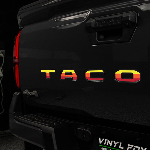 Toyota Tacoma Vinyl Inlay Tailgate Letters | Trim Color Designs | '24 - Present